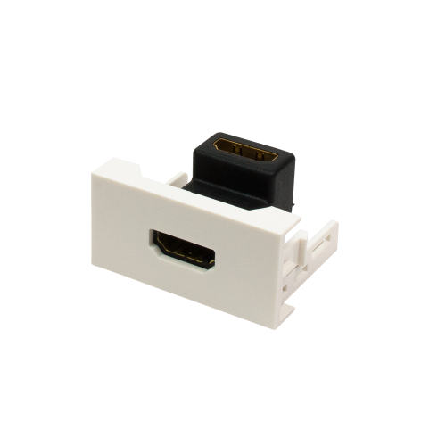 Вставка Mosaic 22.5x45 с угловым адаптером HDMI, мама-мама, белая